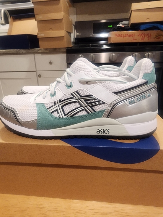 Asics Other - Asics White & Teal Athletic Sneakers